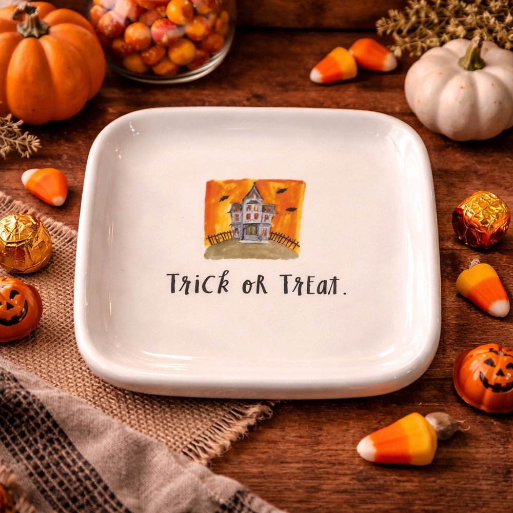 Rae Dunn‎ Haunted House Ceramic Plate